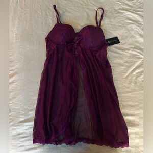 Frederick's of Hollywood Purple Lace Babydoll